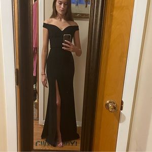 Black Formal Off Shoulder Dress
